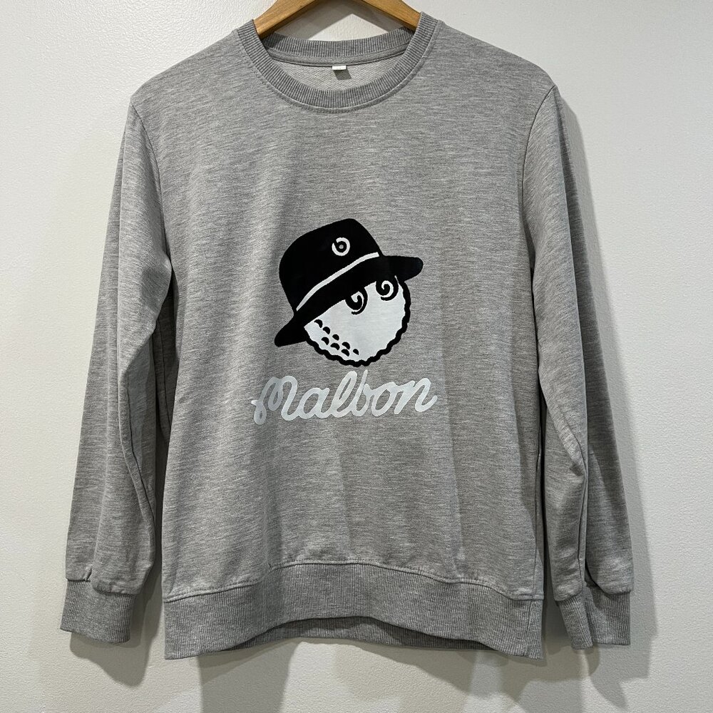 Gray Nalvon Sweatshirt with Graphic Design
